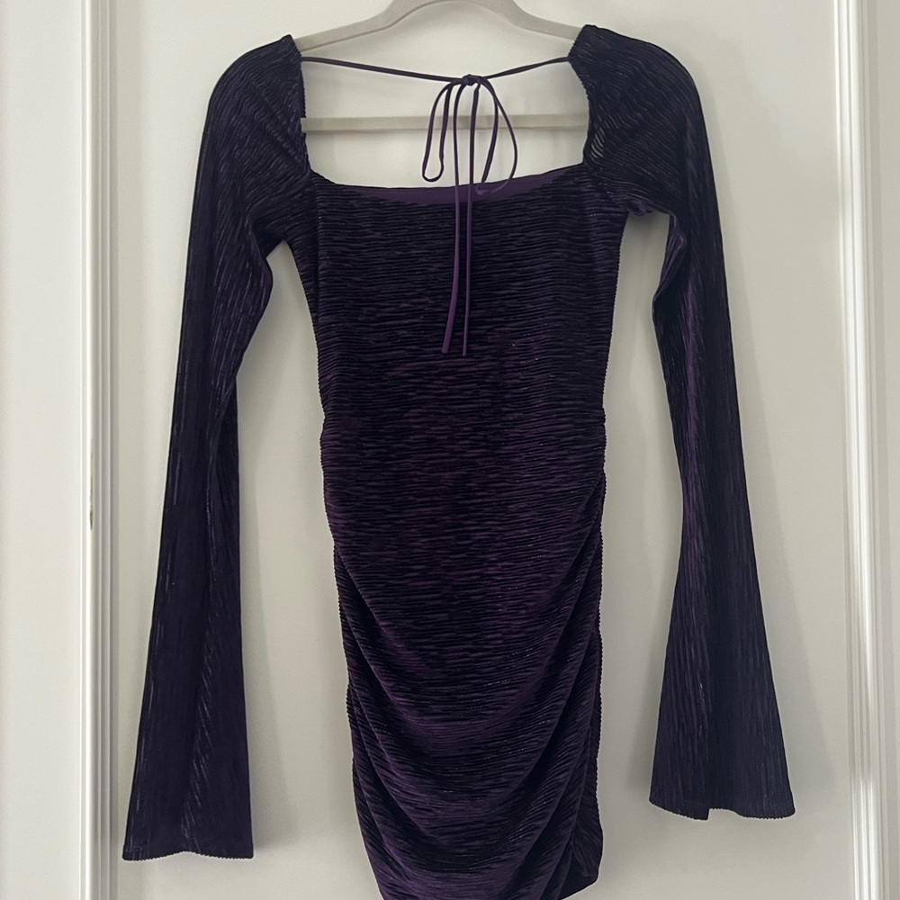 Lucy in the Sky Purple Long-Sleeve Dress